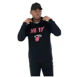 Kapüşonlu Normal Kalıp Düz Siyah Erkek Sweatshirt - Team Logo Po Hoody Miahea Blk