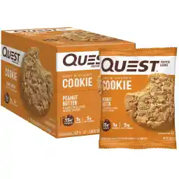 Quest Nutrition Peanut Butter Protein Cookie, 15g Protein, 1g Sugar, 5g Net Carbs, Keto Friendly, High Protein, Low Carb, 12 Count