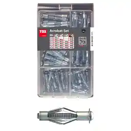 مجموعه پلاگین فلزی TOX ست آکروبات گالوانیزه 60 عددی جهت نصب روی گچ تخته 1 عدد 094901111