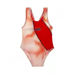 مایو شنا بچه گانه دخترانه یک تکه SILVER MGH | قرمز/صورتی