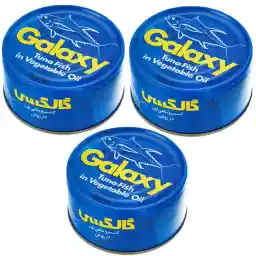 کنسرو ماهی تن در روغن گالکسی - 180 گرم بسته 3 عددی