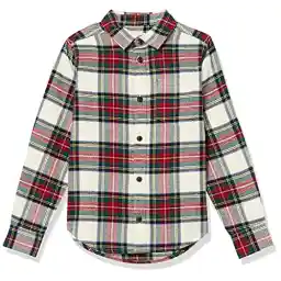 Amazon Essentials Boys and Toddlers' Flannel Button Down Shirt