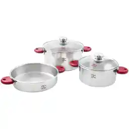 سرویس پخت و پز 5 پارچه پارس استیل مدل رایکا سه لایه