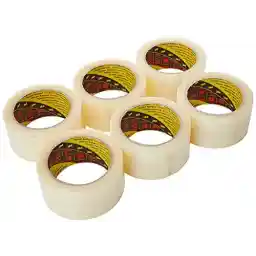 Scotch, 3M Scotch 371 afdichtingstape, transparant, 50 mm x 66 m, 6 stuks