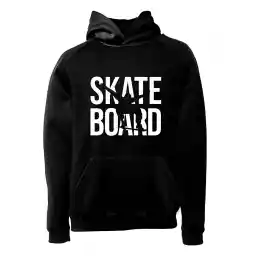 هودی ورزشی اسکیت برد فشن لاین SKTB 04 | مشکی/سفید
