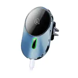 Usams US-CD170 15W 2in1 TypeC Magsefe, iPhone Manyetik Kablosuz Şarj ve Araç içi Telefon Tutucu