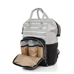 کوله پشتی مادر مراقبت از نوزاد خاکستری مشکی خانگی با کالسکه ضد مایع شیشه قمقمه همراه با دستگاه آویز