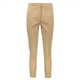 شلوار زنانه راسته جذب کتان رنگ کاراملی مدل 223
