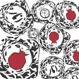 کادوپیچ پارچهای گوشه طرح تمبر انار