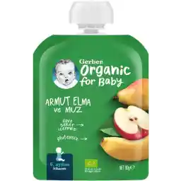 Gerber Organik Armut Elma ve Muz Püresi 90 g x 7