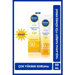 ضدآفتاب صورت نیوآ سان SPF50+ ضد پیری و لک Q10 50 میلی لیتر، Very Y