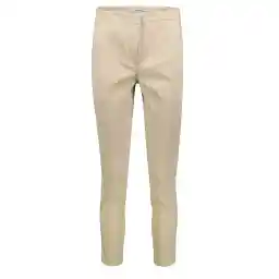 شلوار زنانه راسته جذب کتان رنگ کرم تیره مدل 223