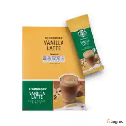 قهوه فوری لاته وانیلی استارباکس بسته 10 عددی قهوه فوری لاته وانیلی استارباکس بسته 10 عددی