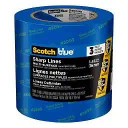 Scotch Painter's Tape ScotchBlue Sharp Lines Painter's Tape, 1.41 inch x 60 yard, 3 Rolls