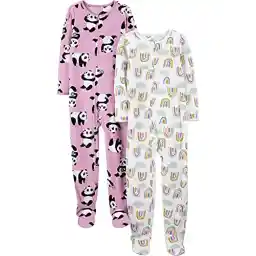 پیژامه های پشمی گشاد دخترانه، نوزادان، کودکان نوپا و دخترانه کارترز، بسته 2 تایی Simple Joys