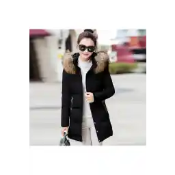 مانتو پف دار زنانه یقه خز زمستانی باربورا