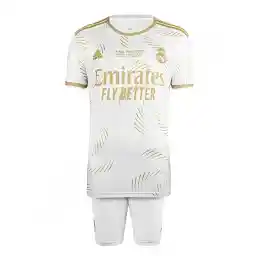 ست پیراهن شورت فوتبال رعال مادرید آدیداس فینال پاریس | سفید/سبز