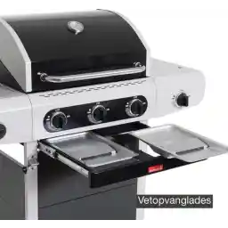 Barbecook Siesta 310 Black Edition - باربیکیو گازی - 3 شعله - دارای شعله جانبی - 1 میز بغل ثابت