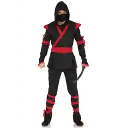 Leg Avenue Mens Costume 31 Pc Ninja Costume with Shirt, Pants, Belt, Face Mask, Hood (pack of 1)