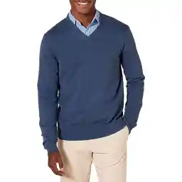Amazon Essentials Men's V-Neck Pullover Sweater (Available in Big & Tall)
