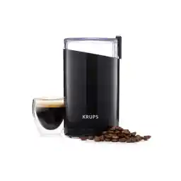 آسیاب قهوه Krups F20342 - ظرفیت بزرگ 75 گرم، موتور قدرتمند، طراحی تیغه منحصر به فرد و فنجان استیل ضد زنگ، مناسب برای خرد کردن یا آسیاب آجیل، دانه ها، گیاهان و ادویه جات.