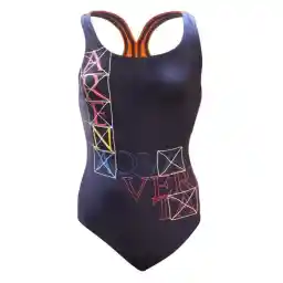 مایو شنا بچه گانه دخترانه یک تکه آرنا Aqua JR پشت قهرمانی HMK | سرمه ای