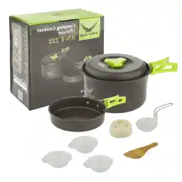 ست ظروف کوهنوردی اسنوهاک یک نفره SN-T222 ABS | طوسی/سبز