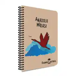 Faber-Castell Anadolu Mirası Spiralli Defter, A4, 120 Yaprak, 70g Kağıt, Kareli, 500 Mikron PP Kapak, PET Spiralli, Asorti Renkler, Dayanıklı ve Kullanışlı