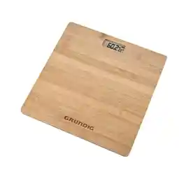 Grundig Personenweegschaal - Bamboe Digitale Weegschaal - Max. 180KG - Weegschaal met Anti Slip Voetjes - Meet in KG, LB en ST