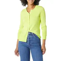 ژاکت ژاکت کش باف پشمی سبک زنانه Amazon Essentials (موجود در سایز بزرگ)