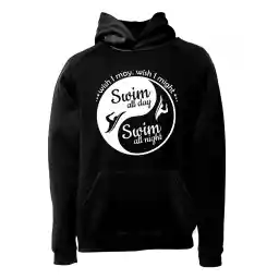 هودی ورزشی شنا فشن لاین SWM 78 | مشکی/سفید