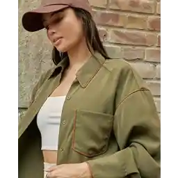 پیراهن روکش زیتونی نظامی زنانه The Drop توسط @Coveteur