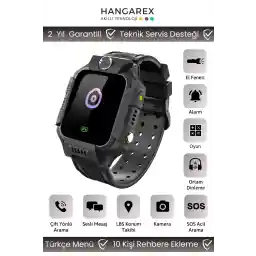 ساعت هوشمند HANGAREX با سیم کارت برای کودکان Sos دوربین محیط ردیابی موقعیت مکانی گوش دادن به ساعت هوشمند کودکان
