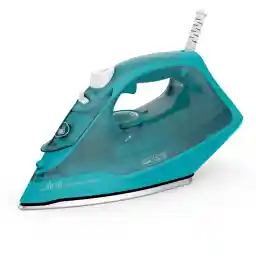 Calor FV2851C0 اتو بخار اکسپرس 2400 وات بخار قدرت 40 گرم در دقیقه تقویت بخار 160 گرم در دقیقه کفی سرامیکی فیروزه ای