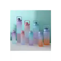 Canderel Motivasyonel Su Matarası 2li Su Şişesi Suluk 2lt 900ml Yavrulu Tritan Spor Salonu Su Şişesi Suluk