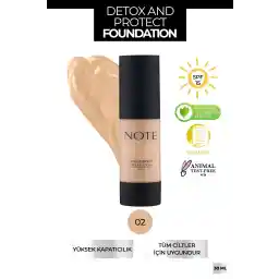 Notes Cosmetics Detox & Protect Revitalizing Effect SPF 15 Concealer Foundation 02 Natural Beige