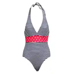 مایو شنا بچه گانه دخترانه یک تکه Edgaris AGH | سرمه ای/سفید