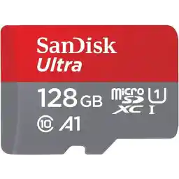 SanDisk 128 گیگابایت Ultra MicroSDXC برای کارت Chromebook UHS-I + آداپتور SD (برای گوشیهای هوشمند و تبلتها، A1، کلاس 10، U1، ویدیوهای Full HD، سرعت خواندن تا 140 مگابایت بر ثانیه)