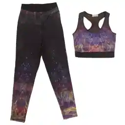 ست نیم تنه و لگینگ ورزشی زنانه اکسو مدل STARS-43