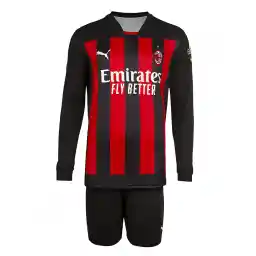 ست بلوز شورت فوتبال اول آث میلان پوما | مشکی/قرمز