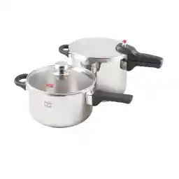 زودپز دوقلو پارس استیل مدل کف سه لایه گنجایش 4.5 و 6 ليتر