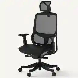 FLEXISPOT OC10B Ergonomic Executive Office Chair Swivel Height Adjustable Seat Headrest Armrest Lumbar Support Caster Wheels Task Chair Black Seat Computer Office Desk Chair