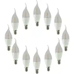 لامپ ال ای دی 7 وات نمانور مدل اشکی پایه E14 بسته 12 عددی