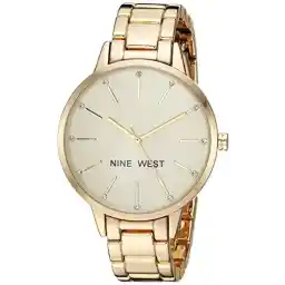Nine West Women's Crystal Accented Bracelet Watch