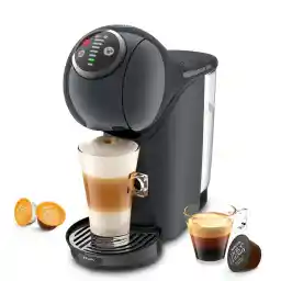 Krups NESCAFÉ Dolce Gusto Genio S Plus KP340B، قهوه ساز اتوماتیک کپسول، تقویت کننده اسپرسو، انتخاب دما، نوشیدنی های سرد و گرم، فشار پمپ با 15 بار، مخزن آب 0.8 لیتری، خاکستری