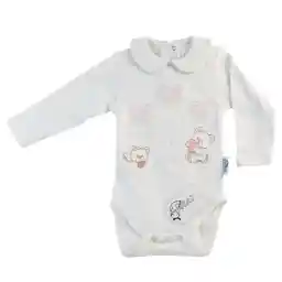 بادی آستین بلند نوزادی دخترانه اونیکس طرح قلب و خرس کد 23