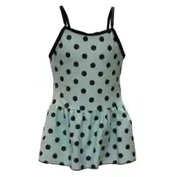 مایو شنا بچه گانه دخترانه دامنی طرح توپ توپی AGH | سبز