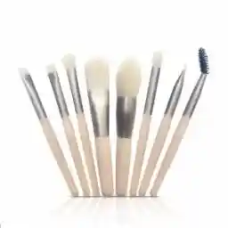 ست براش آرایشی مجموعه 8 عددی به همراه کیف - کرم