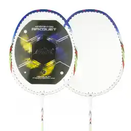 راکت بدمینتون جفتی سیما CM-520 BRS | سفید/آبی