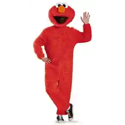 Disguise Men's Full Plush Elmo Prestige Adult Costume